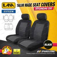 2 Rows Tailor Made Black Seat Covers for Hyundai I30 PD PD2 Hatch 03/2017 - ON