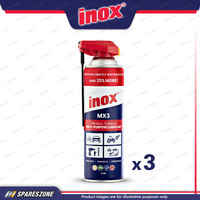 3 x Inox MX3 Aerosol Can With Two Way Straw 375G Anti-Corrosion Anti-Moisture