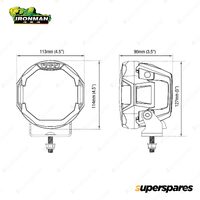 Ironman 4x4 Scope 5" Osram LED Driving Light Spot IDL0501S Offroad 4WD