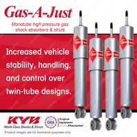 Front + Rear KYB Gas-A-Just Shock Absorbers for Toyota Mark X GRX120 Sedan 04-09