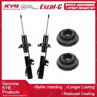 2 Front KYB Shock Absorbers + Strut Mount Kit for Alfa Romeo 166 936 Sedan 99-04