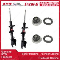 2 Rear KYB Shock Absorbers + Strut Top Mount Kit for Alfa Romeo 156 932 99-06