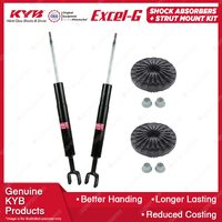 Pair Front KYB Shock Absorbers + Strut Mount Kit for Audi A6 C6 All Styles 04-11