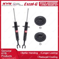 Pair Front KYB Shock Absorbers + Strut Top Mount Kit for Audi A4 B6 B7 01-09