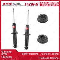 2x Rear KYB Shock Absorbers + Strut Mount Kit for Audi A6 C4 V6 30V Quattro 1997