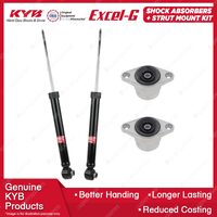 Pair Rear KYB Shock Absorbers + Strut Mount Kit for Audi A4 B6 All Styles 01-06