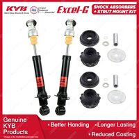 Pair Rear KYB Shock Absorbers + Strut Top Mount Kit for Audi A4 B5 Wagon 97-01