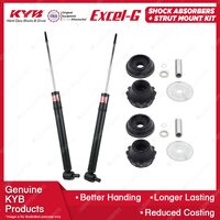 Pair Rear KYB Shock Absorbers + Strut Top Mount Kit for Audi A4 B5 Sedan 99-01