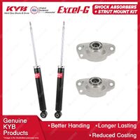 Rear KYB Shock Absorbers + Oval Strut Mount Kit for Audi A3 8P All Styles 05-13