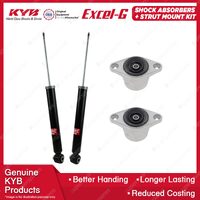 2x Rear KYB Shock Absorbers + Strut Mount Kit for Audi A4 B7 Quattro Sedan 06-07