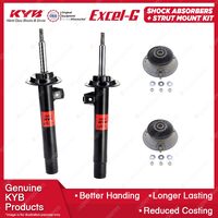 Pair Front KYB Shock Absorbers Strut Top Mount Kit for BMW 316 318 325 E46 99-07