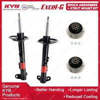 Pair Front KYB Shock Absorbers + Strut Top Mount Kit for BMW 3 Series E36 92-99