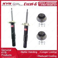 2x Front KYB Shock Absorbers + Strut Mount Kit for BMW 530i E61 Touring 05-10