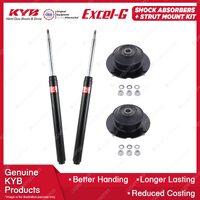 Pair Front KYB Shock Absorbers + Strut Top Mount Kit for BMW 3 Series E30 83-90