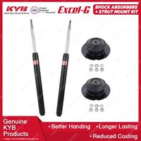 Pair Front KYB Shock Absorbers + Strut Top Mount Kit for BMW 518i 520i E34 88-94