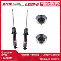 Pair Rear KYB Shock Absorbers + Strut Mount Kit for BMW 5 Series E34 Sedan 89-96