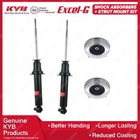 Pair Rear KYB Shock Absorbers + Strut Mount Kit for BMW 7 Series E32 Sedan 88-94