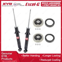 Pair Rear KYB Shock Absorbers + Strut Top Mount Kit for BMW 5 Series E60 02-10