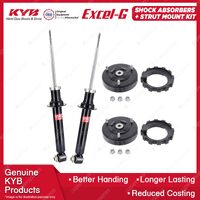 Rear KYB Shock Absorbers + Strut Mount Kit for BMW 520 523 525 528 530 E39 96-03