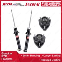 Pair Rear KYB Shock Absorbers + Strut Mount Kit for BMW 535 540 E39 Sedan 96-03