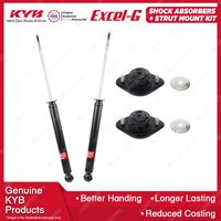 Pair Rear KYB Shock Absorbers + Strut Top Mount Kit for BMW 3 Series E46 99-00