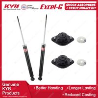 Pair Rear KYB Shock Absorbers + Strut Top Mount Kit for BMW 3 Series E46 95-05