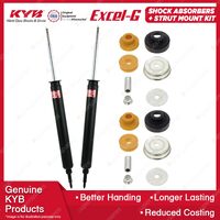 Pair Rear KYB Shock Absorbers + Strut Mount Kit for BMW X1 E84 sDrive SUV 10-15