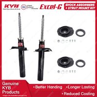 Pair Front KYB Shock Absorbers + Strut Mount Kit for Citroen Berlingo Van 02-10