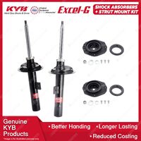 2x Front KYB Shock Absorbers + Strut Mount Kit for Citroen Xsara Picasso 00-03