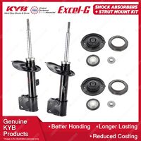 Pair Front KYB Shock Absorbers Strut Mount Kit for Citroen C4 B7 Hatchback 11-ON