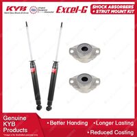 Pair Rear KYB Shock Absorbers + Strut Top Mount Kit for Citroen C4 05-11