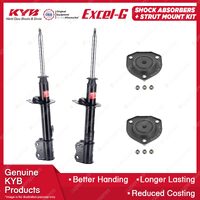 2x Rear KYB Shock Absorbers + Strut Mount Kit for Daewoo Lacetti J200 03-04