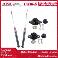 2x Rear KYB Shock Absorbers + Strut Mount Kit for Daewoo Kalos T200 03-04