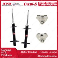 Pair Front KYB Shock Absorbers + Strut Top Mount Kit for Fiat Ducato 07-12