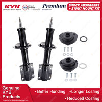 2x Front KYB Shock Absorbers + Strut Mount Kit for Fiat Ducato 8140.43 Van 95-02