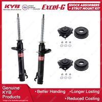 2x Front KYB Shock Absorbers + Strut Mount Kit for Ford Festiva WQ 06-08