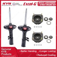 2 Front KYB Shock Absorbers + Strut Top Mount Kit for Ford Telstar AT AV 87-91