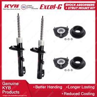 Pair Front KYB Shock Absorbers + Strut Top Mount Kit for Ford Transit VM 06-12