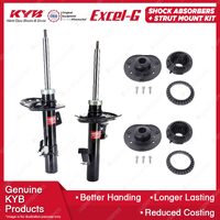 Pair Front KYB Shock Absorbers + Strut Mount Kit for Ford Mondeo MA MB MC 07-15