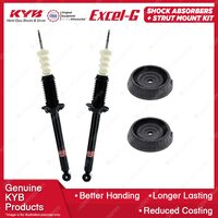 2x Rear KYB Shock Absorbers + Strut Mount Kit for Ford KA BL13 Hatchback 99-00