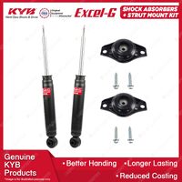 Pair Rear KYB Shock Absorbers + Strut Mount Kit for Ford Mondeo MA MB MC 07-15