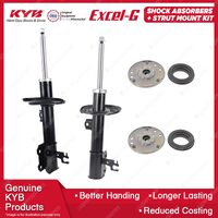 2 Front KYB Shock Absorbers + Strut Top Mount Kit for Holden Vectra ZC 03-06