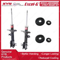 2x Front KYB Shock Absorbers + Strut Mount Kit for Holden Barina TK 05-11