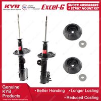 2 Front KYB Shock Absorbers + Strut Mount Kit for Holden Viva JF F18D3 FWD 05-09