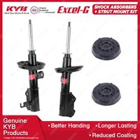 2x Front KYB Shock Absorbers + Strut Mount Kit for Holden Cruze JH 11-12