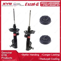 Pair Front KYB Shock Absorbers Strut Top Mount Kit for Holden Cruze JG JH 09-16