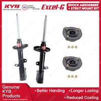 2 Rear KYB Shock Absorbers + Strut Top Mount Kit for Holden Nova LE LF 89-94