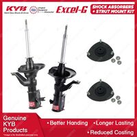 Pair Front KYB Shock Absorbers Strut Top Mount Kit for Honda Civic ES1 EU3 00-06