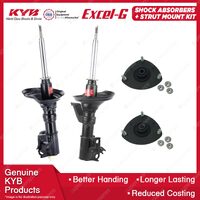 2x Front KYB Shock Absorbers + Strut Mount Kit for Honda CRV RD7 K24A1 SUV 01-05