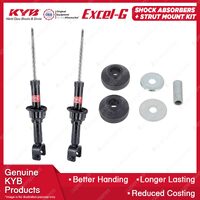 2 Rear KYB Shock Absorbers + Strut Top Mount Kit for Honda Civic EG EH 91-95